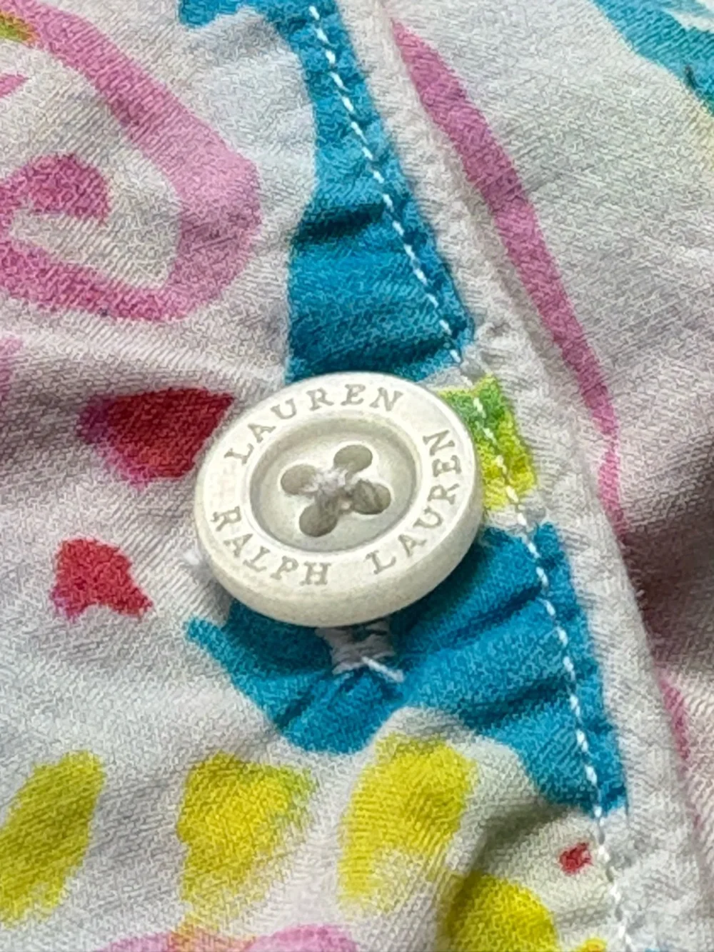 Ralph Lauren Black Label Rainbow Paisley Crop Pajama Set • PM Petite Medium - Picture 5 of 15